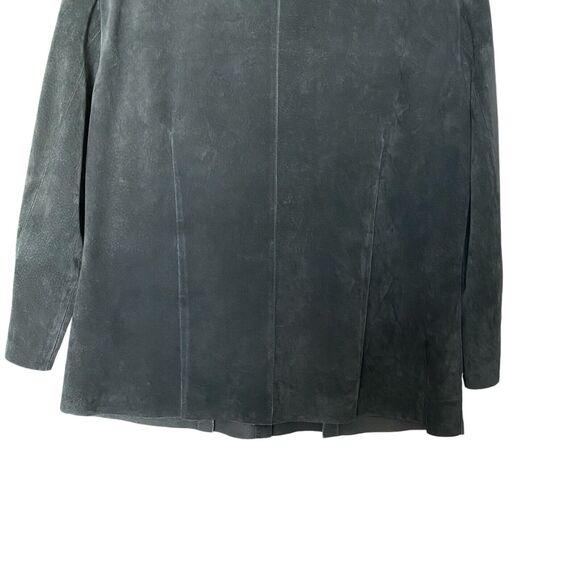 Yansi Fugel Womens Western Snap Button Pig Suede Shirt Sz L Shacket Boho Cowgirl - Picture 9 of 12